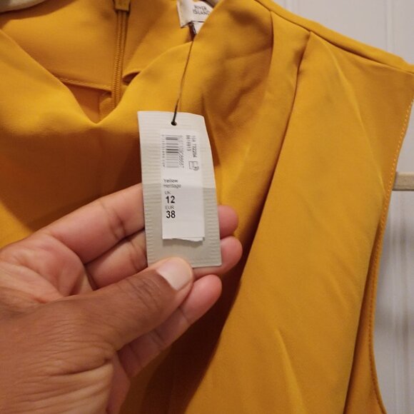River Island Yellow Midi Dress - Picture 5 of 10
